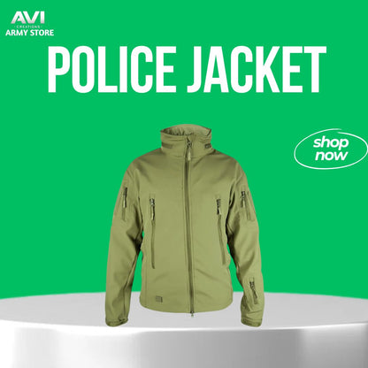 Tactical Softshell Police Jacket with Shoulder Flaps