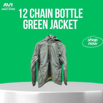 12-Chain Bottle Green Army Jacket – Rugged and Tactical