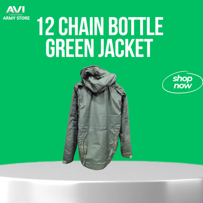 12-Chain Bottle Green Army Jacket – Rugged and Tactical